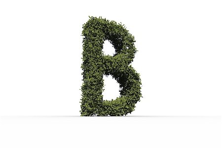 Capital letter b made of leaves on white background Photographie de stock - Aubaine LD & Abonnement, Code: 400-07484594