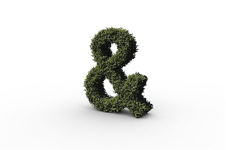 simsearch:400-07484735,k - Ampersand made of leaves on white background Stock Photo - Budget Royalty-Free & Subscription, Code: 400-07484743