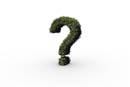 simsearch:400-07484715,k - Question mark made of leaves on white background Stock Photo - Budget Royalty-Free & Subscription, Code: 400-07484762