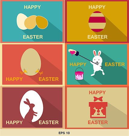 easter rabbit vector - Happy Easter Stock Photo - Budget Royalty-Free & Subscription, Code: 400-07485386