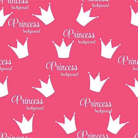 Princess Crown Seamless Pattern  Background Vector Illustration Stock Photo - Budget Royalty-Free & Subscription, Code: 400-07486242