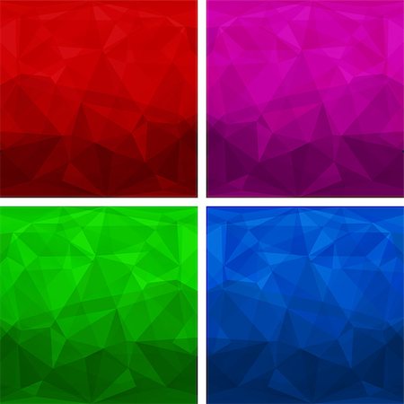 futuristic patterns illustration - Set of abstract modern style triangle backgrounds. Vector illustration. Stock Photo - Budget Royalty-Free & Subscription, Code: 400-07486668