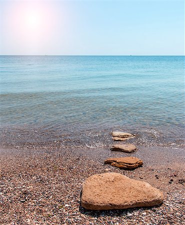 Quiet time. Sandy beach seashore in the morning Stock Photo - Budget Royalty-Free & Subscription, Code: 400-07480536