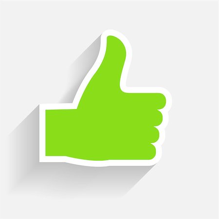 Hand signal on white. vector illustration. EPS 10. Stock Photo - Budget Royalty-Free & Subscription, Code: 400-07480615