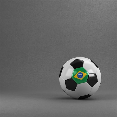 simsearch:400-07466044,k - Brazilian soccer ball in front of plaster wall Stockbilder - Microstock & Abonnement, Bildnummer: 400-07480845