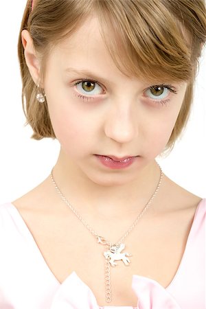 Studio portrait of young beautiful girl with nice eyes on white background Stock Photo - Budget Royalty-Free & Subscription, Code: 400-07481131