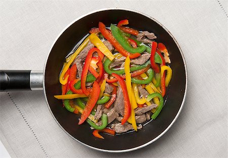 meat and vegetables in a pan Stock Photo - Budget Royalty-Free & Subscription, Code: 400-07482254
