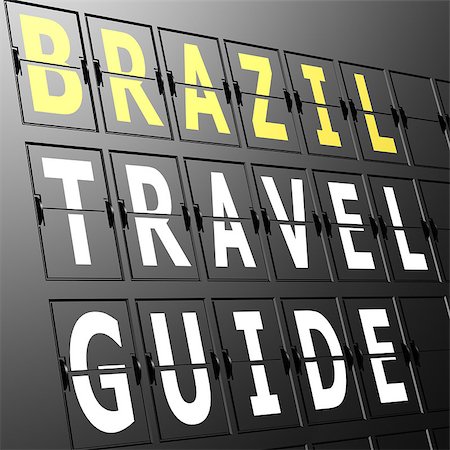 simsearch:400-05212862,k - Airport display Brazil travel guide Stock Photo - Budget Royalty-Free & Subscription, Code: 400-07482384