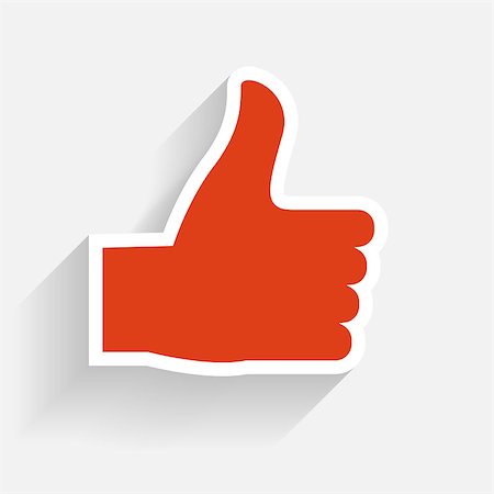 Hand signal on white. vector illustration. EPS 10. Stock Photo - Budget Royalty-Free & Subscription, Code: 400-07482565