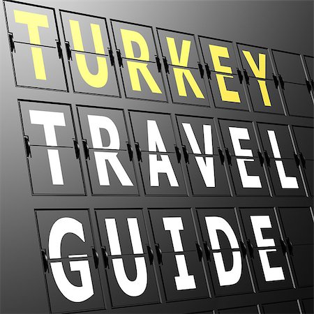 Airport display Turkey travel guide Stock Photo - Budget Royalty-Free & Subscription, Code: 400-07482614