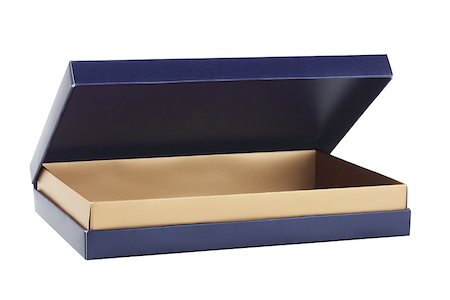 plain rectangular box - Open Blue Gift Box On White Background Stock Photo - Budget Royalty-Free & Subscription, Code: 400-07482751