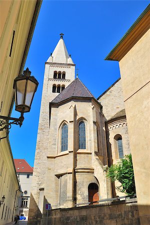 Prague.  Church of St.. George Stockbilder - Microstock & Abonnement, Bildnummer: 400-07482896
