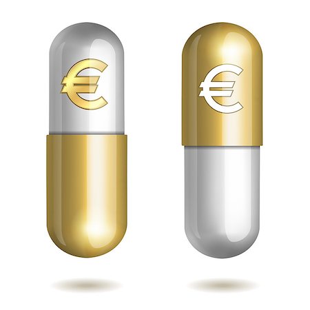 pound and dollar sign - Capsule Pills with Euro Signs. Vector illustration Stock Photo - Budget Royalty-Free & Subscription, Code: 400-07498195