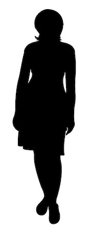 a lady silhouette vector Stock Photo - Budget Royalty-Free & Subscription, Code: 400-07498359