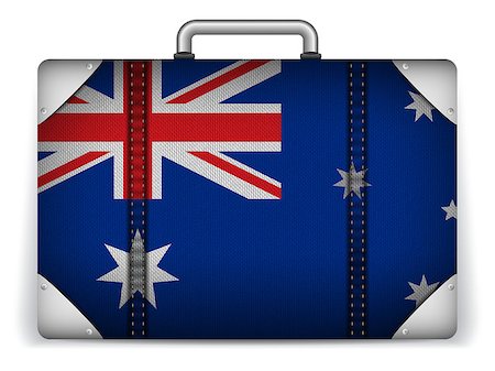 simsearch:400-04502321,k - Vector - Australia Travel Luggage with Flag for Vacation Foto de stock - Super Valor sin royalties y Suscripción, Código: 400-07498624