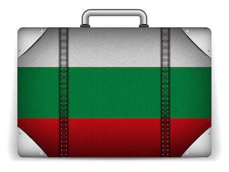 simsearch:400-07498653,k - Vector - Bulgaria Travel Luggage with Flag for Vacation Foto de stock - Super Valor sin royalties y Suscripción, Código: 400-07498626