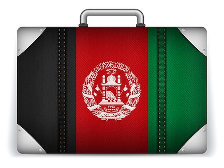 simsearch:400-07498653,k - Vector - Afghanistan Travel Luggage with Flag for Vacation Foto de stock - Super Valor sin royalties y Suscripción, Código: 400-07498621