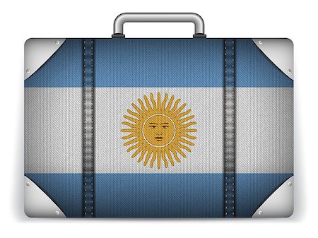 simsearch:400-04411836,k - Vector - Argentina Travel Luggage with Flag for Vacation Stockbilder - Microstock & Abonnement, Bildnummer: 400-07498623