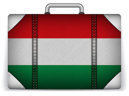 simsearch:400-04411836,k - Vector - Hungary Travel Luggage with Flag for Vacation Stockbilder - Microstock & Abonnement, Bildnummer: 400-07498638