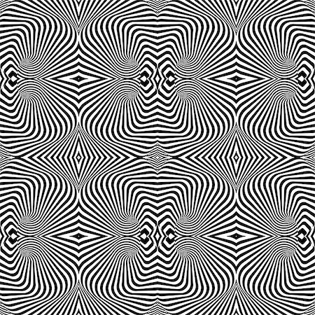 simsearch:400-07507273,k - Design seamless uncolored vortex pattern. Abstract striped lines textured background. Vector art Foto de stock - Super Valor sin royalties y Suscripción, Código: 400-07498695