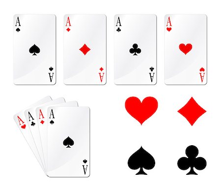 Four aces playing cards collection Foto de stock - Super Valor sin royalties y Suscripción, Código: 400-07499024