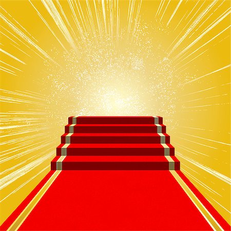 stairs illustration - Red carpet the road to success Foto de stock - Super Valor sin royalties y Suscripción, Código: 400-07499028