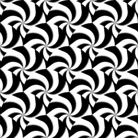 simsearch:400-07631184,k - Design seamless monochrome vortex twisting pattern. Abstract decorative strip textured background. Vector art Stockbilder - Microstock & Abonnement, Bildnummer: 400-07499117