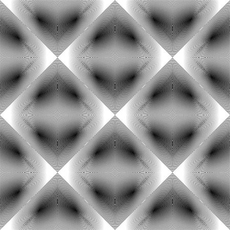 simsearch:400-07507273,k - Design seamless monochrome diamond pattern. Abstract geometric textured background. Vector art. No gradient Stock Photo - Budget Royalty-Free & Subscription, Code: 400-07499111