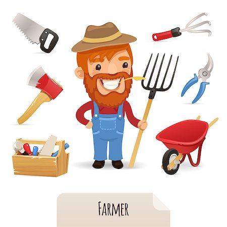 simsearch:400-08052054,k - Female Farner Icons Set. In the EPS file, each element is grouped separately. Isolated on white background. JPG with paths. Photographie de stock - Aubaine LD & Abonnement, Code: 400-07499229