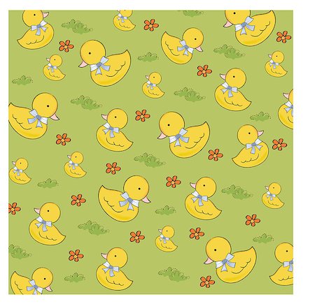 seamless background with  rubber duck, vector illustration Stock Photo - Budget Royalty-Free & Subscription, Code: 400-07499374
