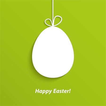 Easter card with hanging egg. Vector illustration. Stock Photo - Budget Royalty-Free & Subscription, Code: 400-07499444