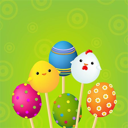 sugar decoration - Happy Easter Color Card, With Gradient Mesh, Vector Illustration Stock Photo - Budget Royalty-Free & Subscription, Code: 400-07499452