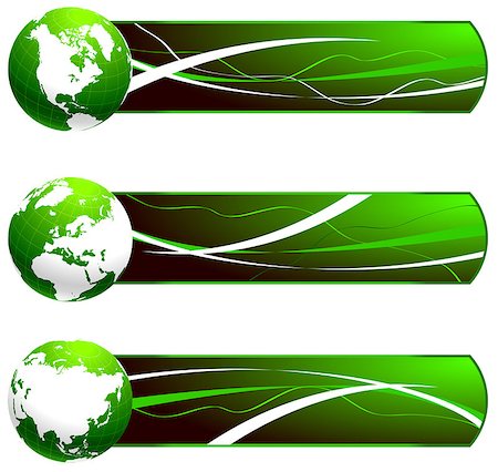 pollution in australia - Green Globes with Banners Original Vector Illustration Green Nature Concept Stock Photo - Budget Royalty-Free & Subscription, Code: 400-07499590