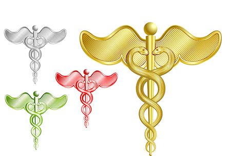 Caduceus set Original Vector Illustration Simple Image Illustration Fotografie stock - Microstock e Abbonamento, Codice: 400-07499687