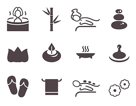 spa icon - Beautiful Spa design elements set. Vector Stock Photo - Budget Royalty-Free & Subscription, Code: 400-07499867