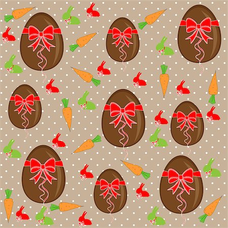 simsearch:400-05371255,k - Seamless spring pattern with easter eggs and rabbits art Foto de stock - Royalty-Free Super Valor e Assinatura, Número: 400-07504760