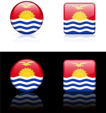 kiribati Flag Buttons on White and Black Background Original Vector Illustration AI8 Compatible Stock Photo - Budget Royalty-Free & Subscription, Code: 400-07505325