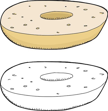 simsearch:400-07513507,k - One sliced plain bagel over white background Stock Photo - Budget Royalty-Free & Subscription, Code: 400-07505541