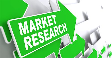 Market Research  Concept. Green Arrows on a Grey Background Indicate the Direction. Stock Photo - Budget Royalty-Free & Subscription, Code: 400-07505929