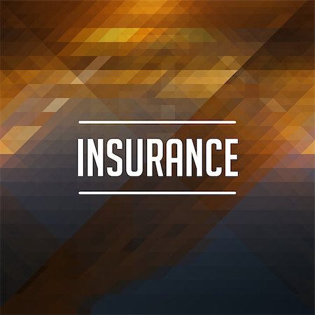 simsearch:400-08286893,k - Insurance Concept. Retro design. Hipster background made of triangles, color flow effect. Photographie de stock - Aubaine LD & Abonnement, Code: 400-07506134
