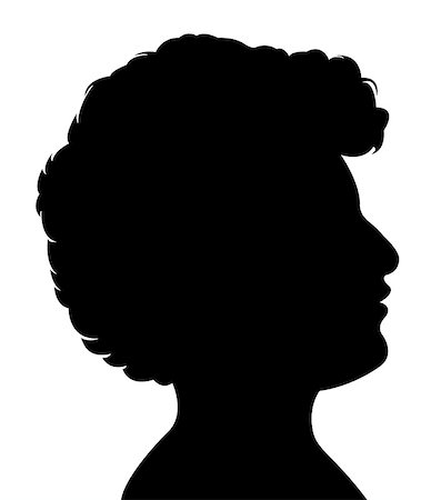 Silhouette of a mans head in black, vector Stock Photo - Budget Royalty-Free & Subscription, Code: 400-07506576