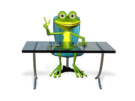 illustration a merry green frog at the table Stock Photo - Budget Royalty-Free & Subscription, Code: 400-07507239