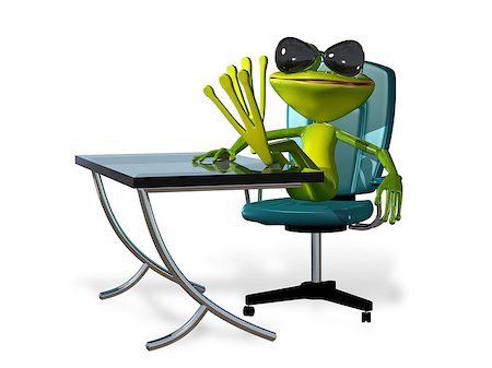 illustration a merry green frog at the table Stock Photo - Budget Royalty-Free & Subscription, Code: 400-07507240