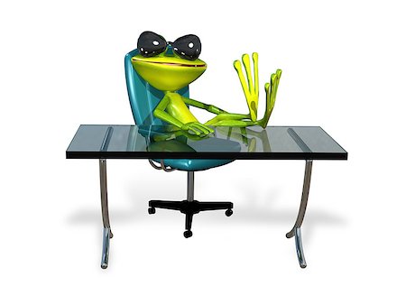 illustration a merry green frog at the table Stock Photo - Budget Royalty-Free & Subscription, Code: 400-07507241