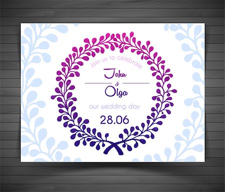 simsearch:400-08162351,k - Vector illustration (eps 10) of Wedding card Stock Photo - Budget Royalty-Free & Subscription, Code: 400-07507255