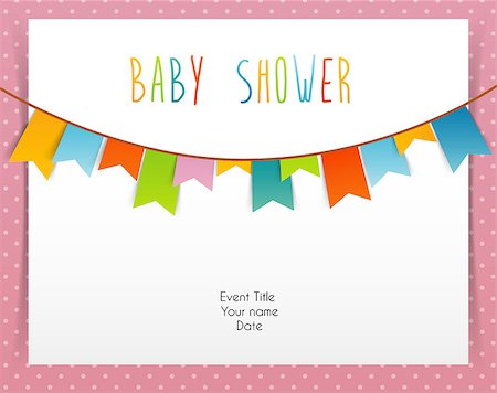 Vector illustration (eps 10) of Baby shower card Photographie de stock - Aubaine LD & Abonnement, Code: 400-07507253