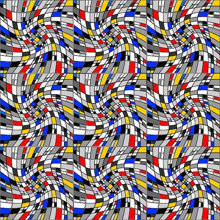simsearch:400-07507273,k - Design seamless colorful mosaic pattern. Abstract distortion textured background. Vector art Foto de stock - Super Valor sin royalties y Suscripción, Código: 400-07507346