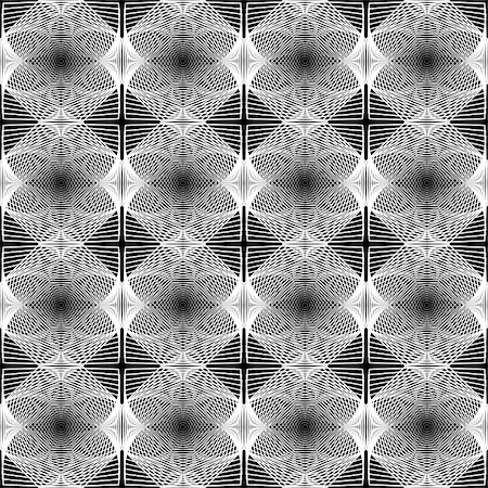 simsearch:400-07518662,k - Design seamless monochrome diamond geometric pattern. Abstract diagonal lattice grid background. Vector art Fotografie stock - Microstock e Abbonamento, Codice: 400-07507341