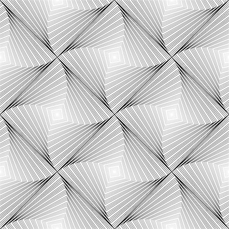 simsearch:400-07830300,k - Design seamless vortex movement strip geometric pattern. Abstract monochrome waving lines background. Speckled texture. Vector art Foto de stock - Super Valor sin royalties y Suscripción, Código: 400-07507343