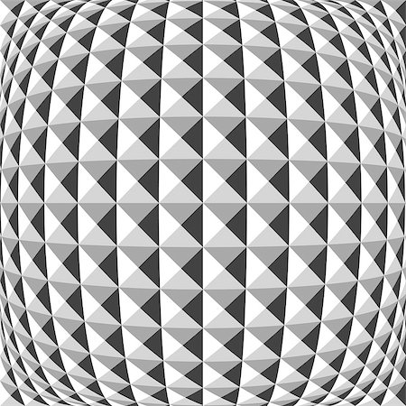 simsearch:400-07827654,k - Design monochrome warped geometric pattern. Abstract convex textured background. Vector art Stock Photo - Budget Royalty-Free & Subscription, Code: 400-07507378